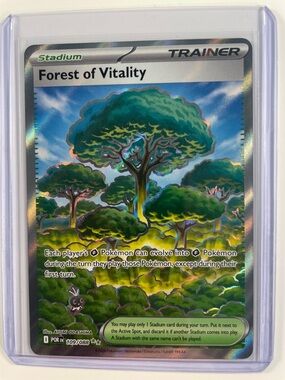 Pokemon Trainer 'Forest of Vitality' Holo Card - Green Blue
